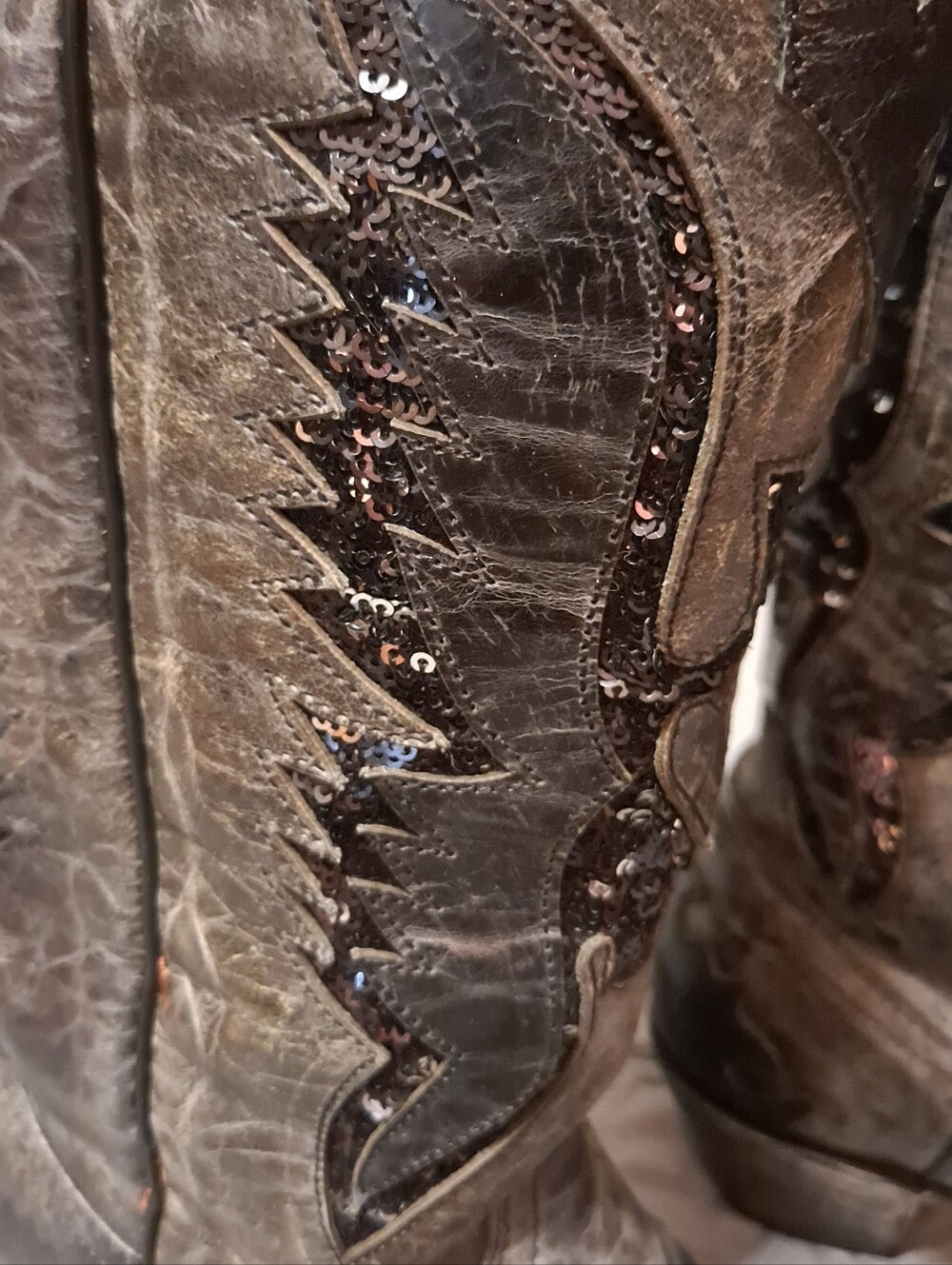 Corral Womens Gray and Black Western Cowboy Boots Size 9 1/2 - Picture 3 of 10